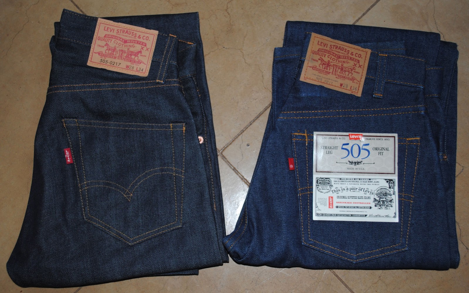 希少 60's 復刻 LEVI'S LVC 1967 505 BIGE 赤耳